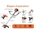 thumbnail image 7 of 52cc Weed Eater Gas Powered, 2 in 1 Gas String Trimmer, Weed Wacker, Heavy Duty Weed Wacker, Upgraded 2200w/8500rpm Engine Brush Cutter, 3 Days Delivery from USA, 7 of 7
