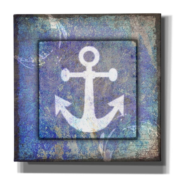 Epic Graffiti 'Beach House Anchor' by Lightbox Journal, Canvas Wall Art, 12"x12"
