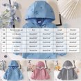 thumbnail image 3 of WXFAZCVU Girls Jacket Lightweight Hooded Windbreaker Kids Rain Coats Fall Fashion Clothes Size 2-3 Years, 3 of 3