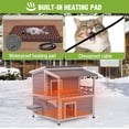 thumbnail image 6 of Aivituvin 2 Story Heated Cat House for Outside Outdoor Cat House Insulated Weatherproof Feral Cat Shelter with Heated Pad, Insulated All-Round Thermal Liner, Chewproof Cable for 1-4 Cats in Winter, 6 of 10