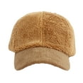 thumbnail image 2 of Baqcunre Clearance! Baseball Cap, Faux Lamb Wool Baseball Cap for Men Women Teddy Fleece Sports Hats Warm Winter Outdoor Travel Gift, Womens Baseball Caps, Sun Hats for Women, 2 of 9