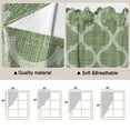 thumbnail image 5 of Green Moroccan Swag Valances for Windows, Kitchen Window Curtains Over Sink, Morocco Boho Ethnic Abstract Geometric Window Treatment Curtains for Living Room/Bedroom Curtains 2 Panel Sets 36"x45", 5 of 8