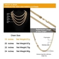 thumbnail image 3 of 6mm Stainless Steel Silver Chain 18k Gold Plated Chain 18 20 22 24 Inch Franco Link Chain HipHop Necklace(Gold,18), 3 of 4