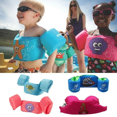 Cartoon Life Jacket Safety Vest Puddle Jumper Swimming Snorkeling For Kids
