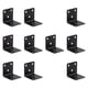 thumbnail image 1 of 10x junta de ángulo recto sujetadores de esquina de Metal soportes de estante de acero inoxidable Clips de soporte de esquina de acero para estantes Negro, 1 of 9