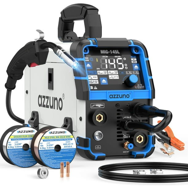 Soldador AZZUNO MIG 145A 110V/220V de doble voltaje 4 en 1