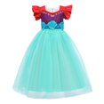 thumbnail image 1 of Mermaid Ariel Princess Girl Dress Disfraces de cosplay para niños Baby Girl Mermaid Dress Up Sets Niños Halloween Wedding Clothing9-10T (150) Gao Jinjia LED, 1 of 2