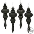 thumbnail image 2 of Vickerman 7" Black 4-Finish Finial Ornament, 8 per Box, 2 of 3