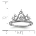 thumbnail image 4 of Sterling Silver Rhodium Plated Diamond Crown Ring QR5736, 4 of 5