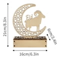 thumbnail image 4 of Decoraciones huecas de Ramadán LED Eid Tallado a mano Lámpara de madera Lámpara de mesa duradera Manualidades, 4 of 10