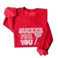 thumbnail image 1 of WEAIXIMIUNG Robe Chandail en Molleton pour Femmes Chandails en Molleton de la Saint-Valentin pour Femmes Chandail Graphique à Lettres en Cœur Col Rond Manches Longues d'Hiver, 1 of 4
