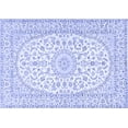 thumbnail image 1 of Ahgly Company Indoor Rectangle Medallion Blue Traditional Area Rugs, 2' x 5', 1 of 4