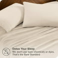 thumbnail image 3 of Bare Home Microplush Fleece Sheet Set - Ultra Soft - Deep Pocket - Full, Sand, 3 of 7