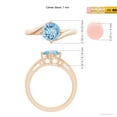 thumbnail image 4 of Angara Natural 1.12 Ct. Aquamarine Solitaire Ring in 14K Rose Gold for Women (Ring Size: 11.5), 4 of 9