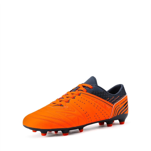 Tacos de fútbol deportivos para hombre DREAM PAIRS talla 10.5 naranja