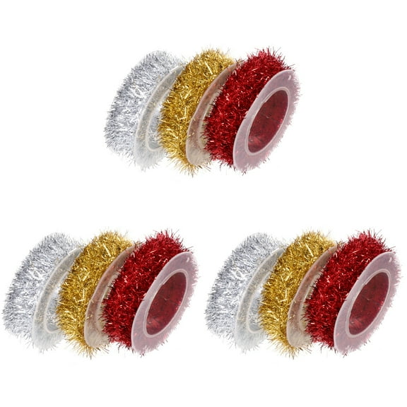 IDEANATEGRATE Metallic Garland Plastic Silver Festivals Easy to Store 9Pcs 1.5M