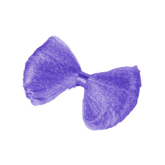Cute Neon Purple Rave Dance Party Club Hair Bow Tie Barrette Costume Accessory