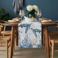thumbnail image 2 of Summer Sea Turtle Table Runner - 90 Inch Long, Kitchen Dining Table Runner Dresser Scarves, Ocean Coastal Coral Flower Blue Farmhouse Decor for Coffee Tables Wedding Party Banquet, 2 of 8
