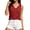Red, variant on Women's Scallop Trim V-Neck Knit Tank Top, Sleeveless Ribbed Knit Vest, Casual Business Summer Tops for Women Green S