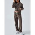 thumbnail image 4 of Anbech Womens 2 Piece Outfits Zipper Pullover Top Drawstring Sweatpants with Pockets Casual Trendy Sets, 4 of 10