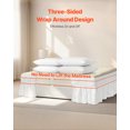 thumbnail image 5 of VEVOR Wrap Around Bed Skirt, 15 in Drop, White Dust Ruffle Queen Size, Bedskirt with Elastic Strap, Machine Washable,  Queen Size, 5 of 9