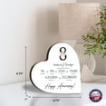 thumbnail image 4 of LifeSong Milestones Wood Heart Block 8th Anniversary Sign Gifts for Couples, 4 of 7