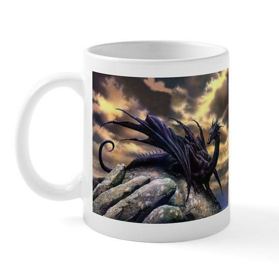 CafePress - Black Dragons Mug - 11 oz Ceramic Mug - Novelty Coffee Tea Cup