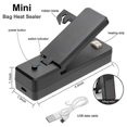 thumbnail image 2 of Mini Bag Sealer-2In1 Portable Rechargeable Handheld Vacuum Heat Sealers &Cutter For Plastic Bag Storage Food 2Pcs Black, 2 of 5