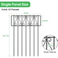 thumbnail image 2 of Oumilen 10 pack Animal Barrier Fence, 16.7inch(H) X 10.8 ft (L) Barrier Bottom Fence, Rustproof Metal, 2 of 7