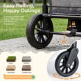 thumbnail image 6 of HARPPA Foldable Wagon Stroller for 2 Kids, Kids Wagon with Canopy, 5-Point Harness, Bench Seat, Gray, 6 of 8