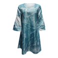 thumbnail image 3 of Robes pour Femmes Robe Mignonne Manches Trois Couches Volant Col en V Ample Imprimé Floral Mini Robe pour Femmes m TG, 3 of 4