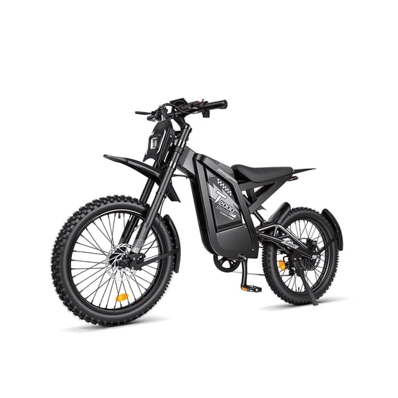 OUXI T2000 Electric Dirt Bike for Adults, 3000W Peak Motor, 48V 30Ah Battery, up to 37 MPH & 85 Miles Range, 24" Fat Tire E-Dirt Bike, Dual Hydraulic Brakes, Off-Road Electric Motorcycle, UL2849 Cer