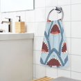thumbnail image 5 of Shark with Open Mouth Pattern Bath Towel 100% Cotton Soft Thick High Absorbency Hand Face Towel Single Pack 16x28in, 5 of 7