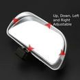 thumbnail image 4 of 1 Piece HD Glass Convex Wide Angle Blind Spot Rear View Mirrors Blind Spot Mirror for Car Adjustable Clip On Car Side Mirror for Trucks SUVs RVs, Black, 4 of 8