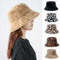 thumbnail image 2 of Fisherman Cap Attractive Fluffy Solid Color Cold Resistant Thickened Plush Fisherman Hat for Unisex, 2 of 10