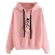 thumbnail image 1 of Moda mujer sudadera con capucha sudaderas corazón dedo patrón de manga larga MABOTO Rosa/XXL, 1 of 7