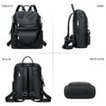 thumbnail image 5 of ALTOSY Genuine Leather Backpack Purse Elegant Convertible Shoulder Bag for Women S108 Black, 5 of 7