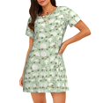 thumbnail image 1 of Easygdp Cute Frog Camisón de manga corta para mujer, informal, estampado, 1 of 6