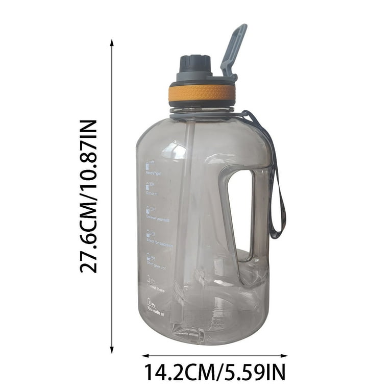 HerrnaliseHalf Gallon Water Bottle, 2.2L Large Capacity Sports