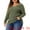 Army Green, variant on DARING DIVA Women's Plus Knit Tops V Neck Button Stretch Sweater 1X Army Green