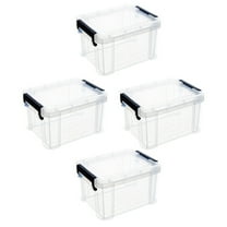 4 Pcs Toy Storage Bins Versatile Boxes Container with Lid Mini Holder Fine Organizer