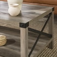 thumbnail image 3 of Walker Edison Magnolia Metal X Coffee Table, Gray Wash, 3 of 14