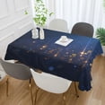 thumbnail image 3 of DEIARA Blue Music Square Tablecloth 54×72in Polyester Fabric Tablecloth Washable Dust Resistant Wrinkle Resistant, 3 of 9