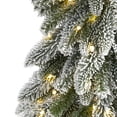 thumbnail image 3 of Nearly Natural 5.5' Flocked Pine Artificial Christmas Tree Prelit with LED Lights, 3 of 7