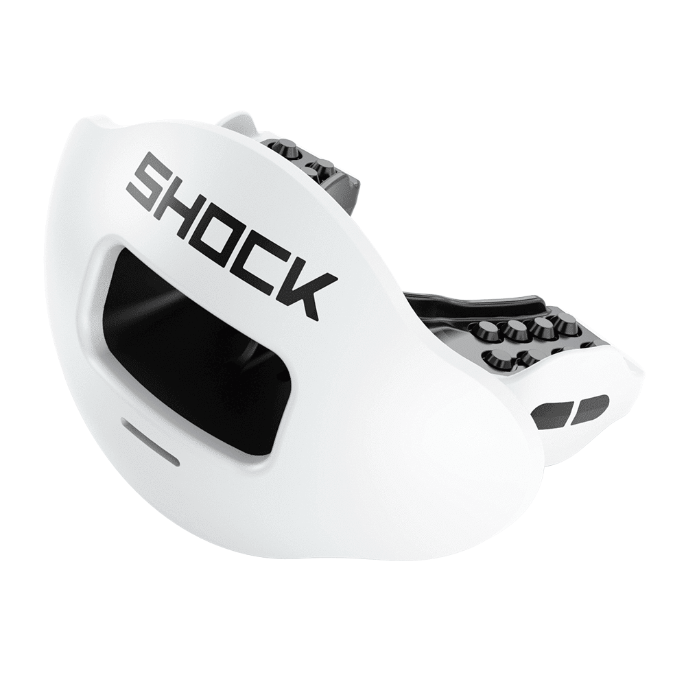 New SHOCK DOCTOR SPORT MAX AIRFLOW #1 Best MOUTH GUARD In The World All White 