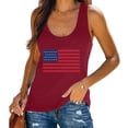 thumbnail image 2 of IROINNID Women's Round Neckline Tank Sleeveless Casual America Flag Casual Tops Blouse Tops Women Tops USA July 4th, 2 of 5