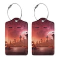 thumbnail image 3 of Cauagu Pumpkins Print Luggage Tags,Leather Luggage Tags for Suitcases Personalized Travel Tag Privacy Protection Bag Tags Travel Essentials-2 PCS, 3 of 5