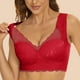 thumbnail image 1 of ICHUANYI Clearance Fashion Woman's Lace Beauty Back Solid Strap Wrap Plus Size Bra Underwear(Red, XXXXL) Ichuanyi Ichuanyi, 1 of 7