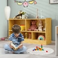 Costway Kids 2Shelf Bookcase 5Cube Wood Toy Storage w