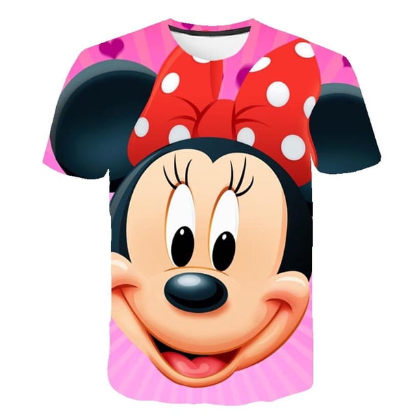 Disney Mickey Mouse Donald Duck camisetas Kawaii 3D estampado niños camiseta verano moda dibujos animados camiseta niño niña camiseta Unisex Tops8T Gao Jinjia LED